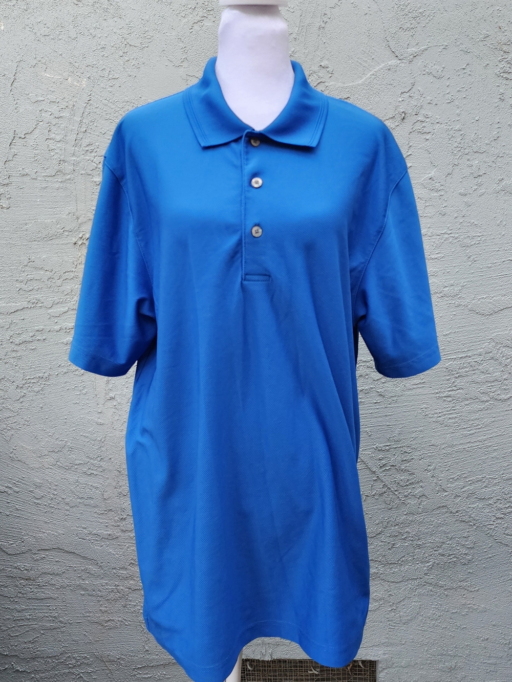Champions Tour Mens Blue Short Sleeve Performance Golf Polo Shirt Large L